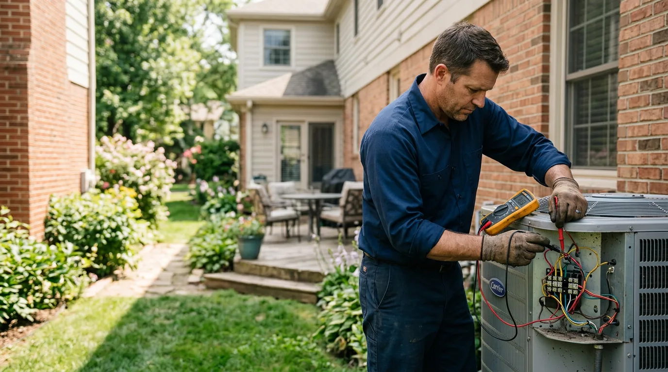 HVAC technician working near Skidmore, TX